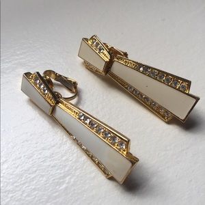 Long clip-on earrings
